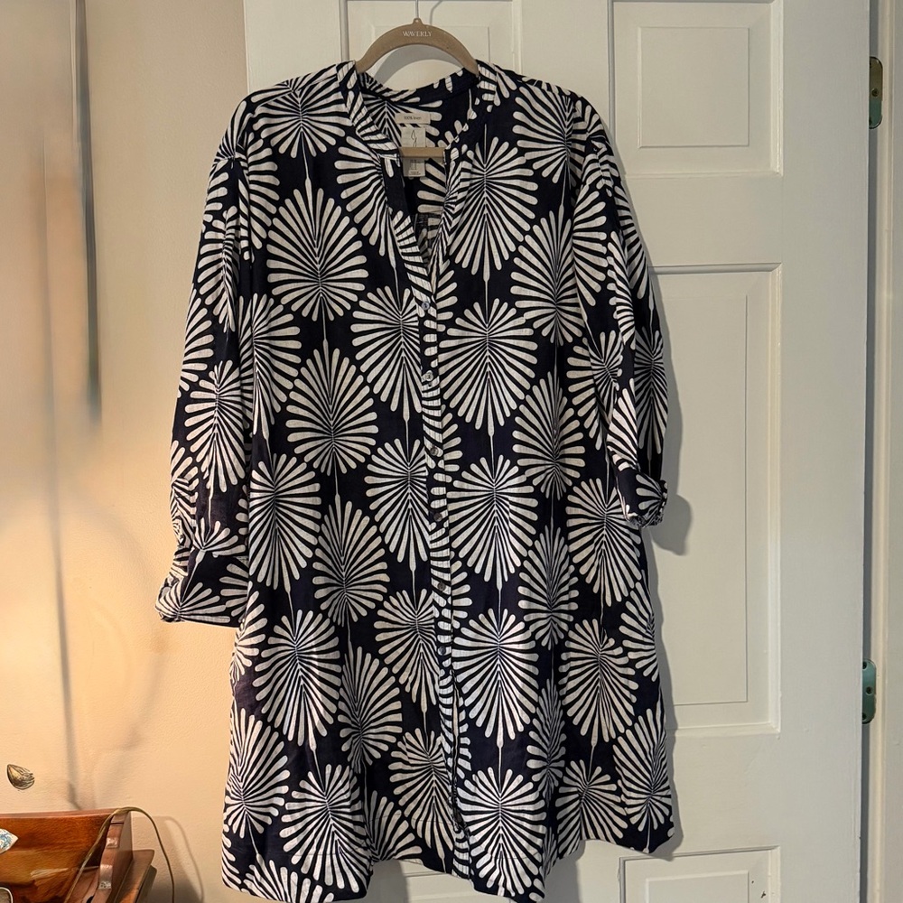 Joie 100% Linen Printed Tunic Dress– Size XL